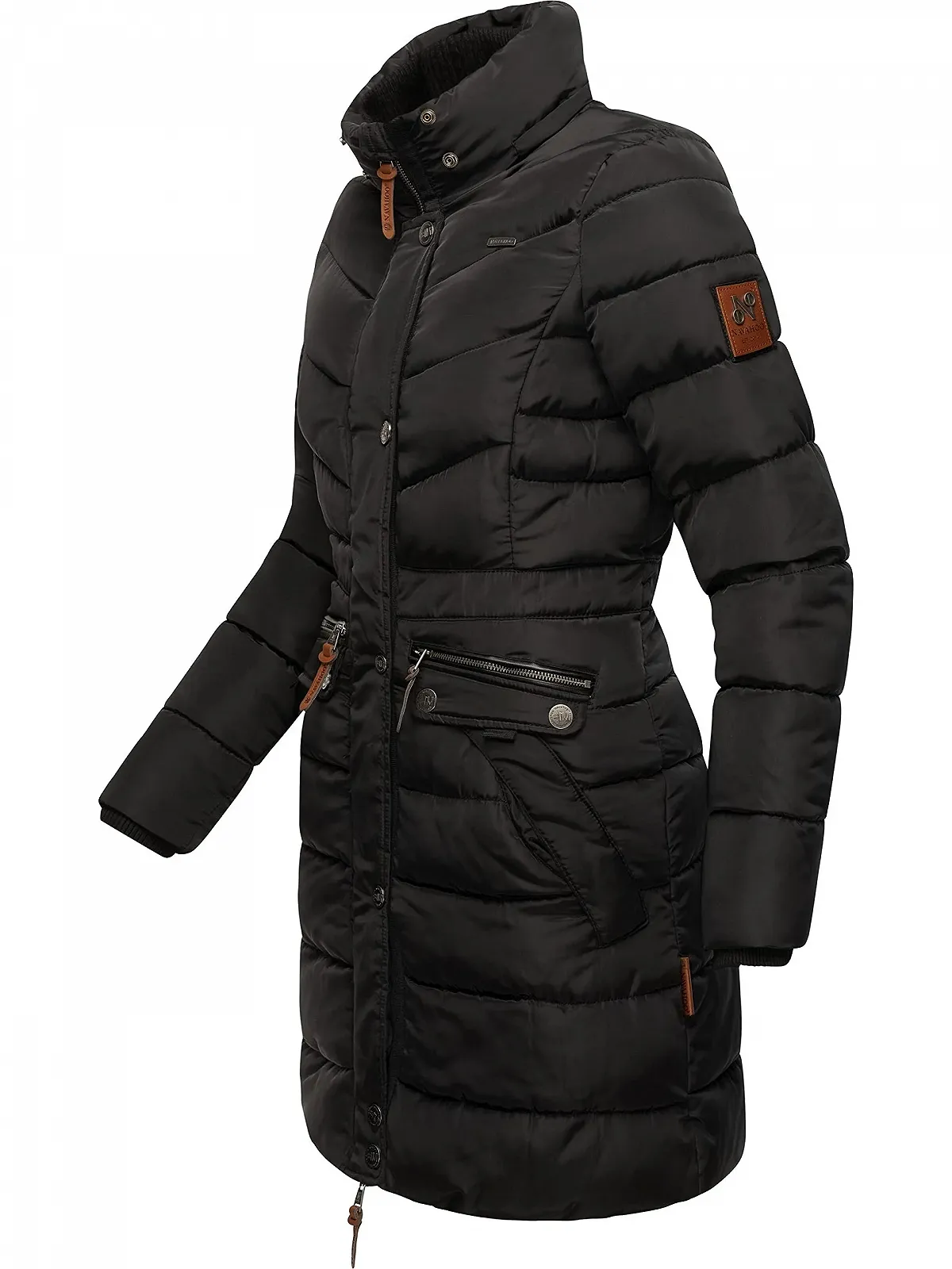 Жіноче зимове пальто Navahoo Paula, тепле стьобане пальто, довге, з капюшоном, фото №5