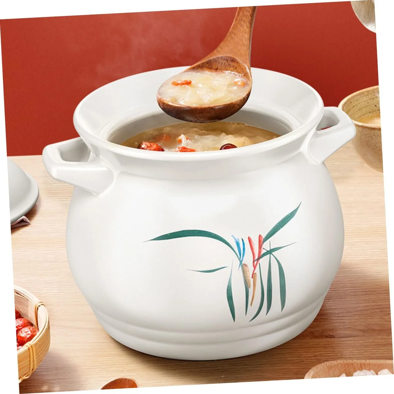 Кастрюля для супа VICASKY Керамическая термостойкая многофункциональная антипригарная, фото №4