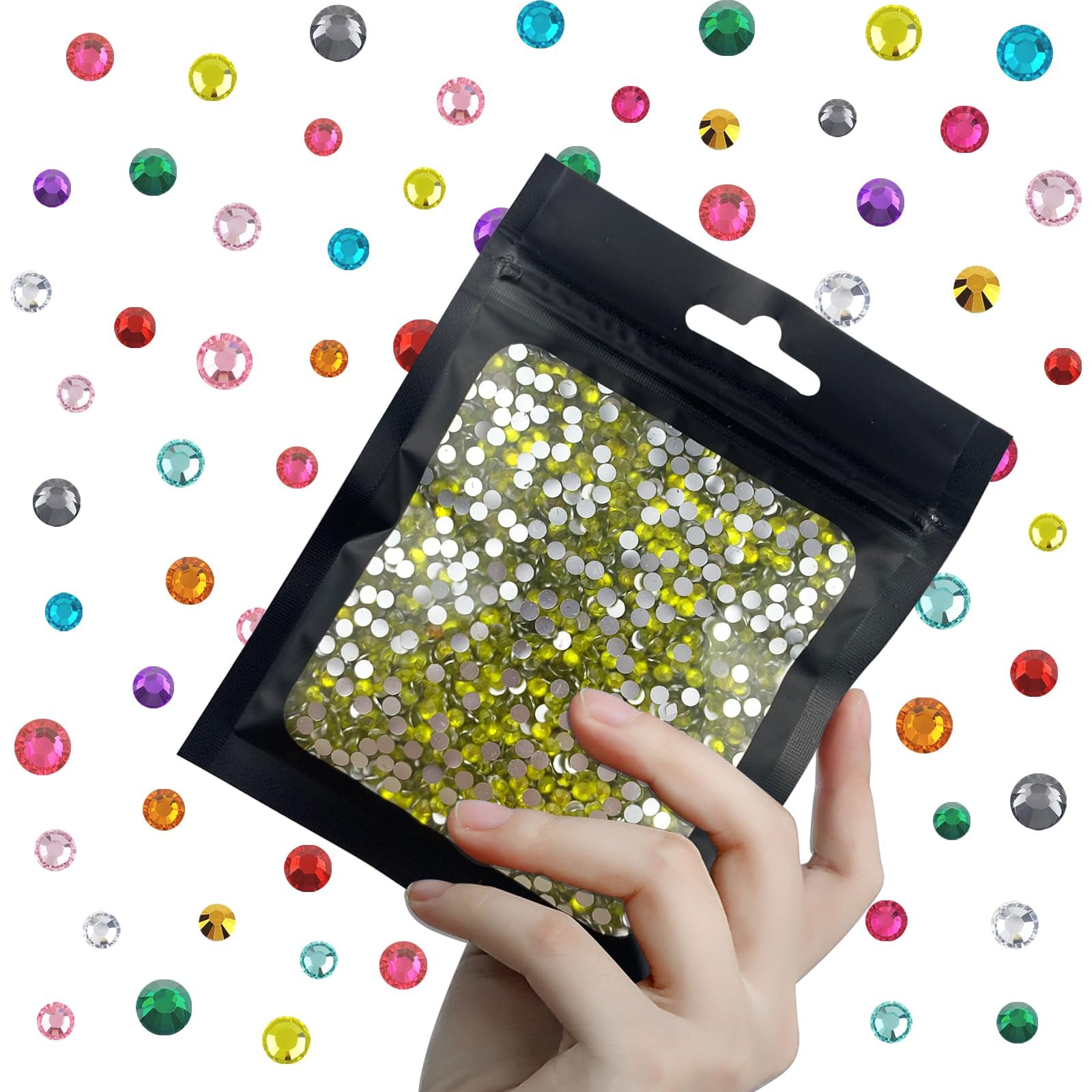 Стрази Плоскі Лимонний Цитрин Кристал 2 мм, 5000 шт, фото №1