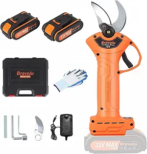 Електричний секатор Bravolu 30 мм з двома літієвими батареями 2.0 Ah - Фото 1