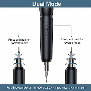 Электрическая отвертка Mini Набор 24 в 1 с 18 битами, Магнитная Точная Механическая Отвертка с LED-подсветкой для телефонов, часов synthetic.ua - Фото 1