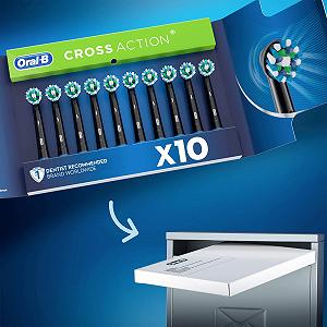 Насадки для зубной щетки Oral-B CrossAction Black Edition 10 штук synthetic.ua - Фото 1