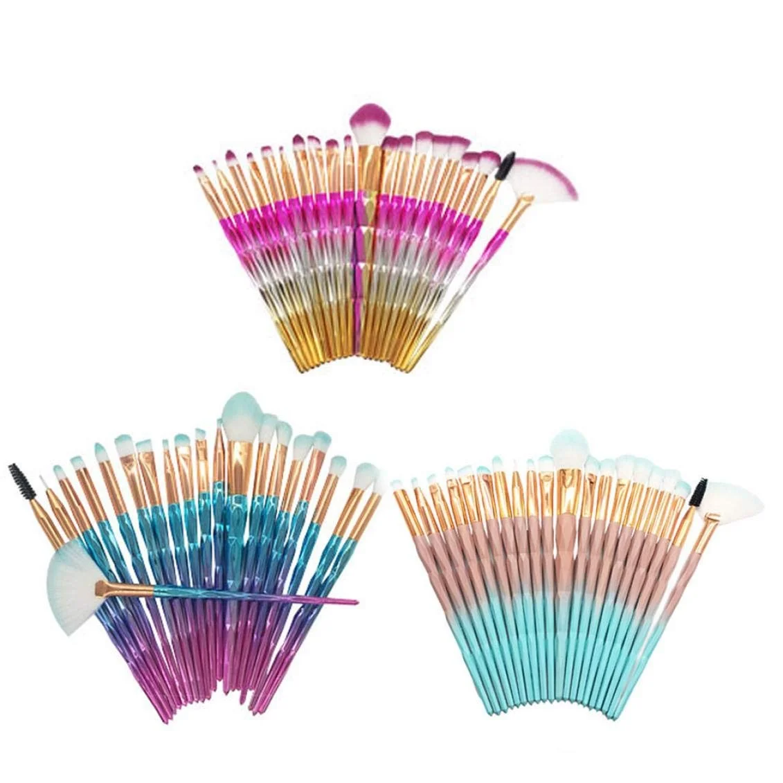 Набір пензлів для очей, 20 штук, фото №3