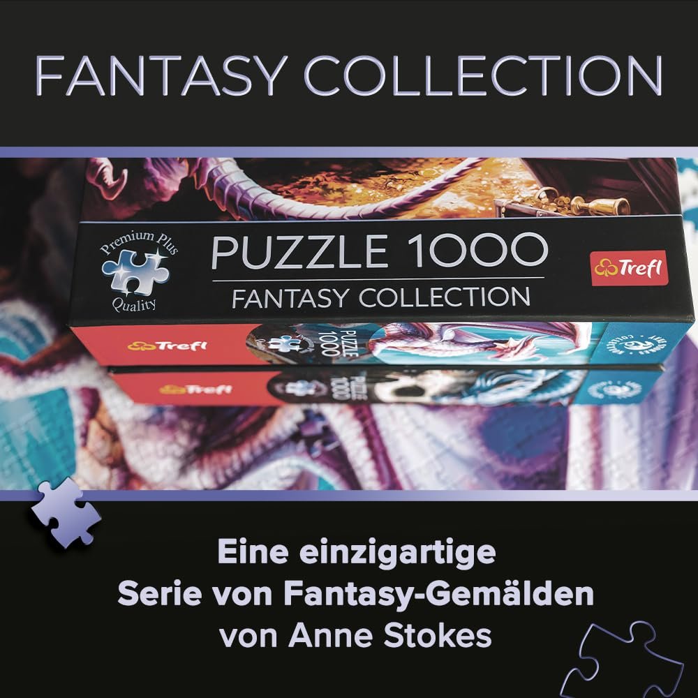 Пазли Trefl Premium Plus Quality Fantasy Collection Fire Dragon 1000 елементів, фото №4