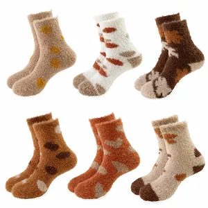 Пухнасті шкарпетки 6 пар, 36-42 - Фото 1