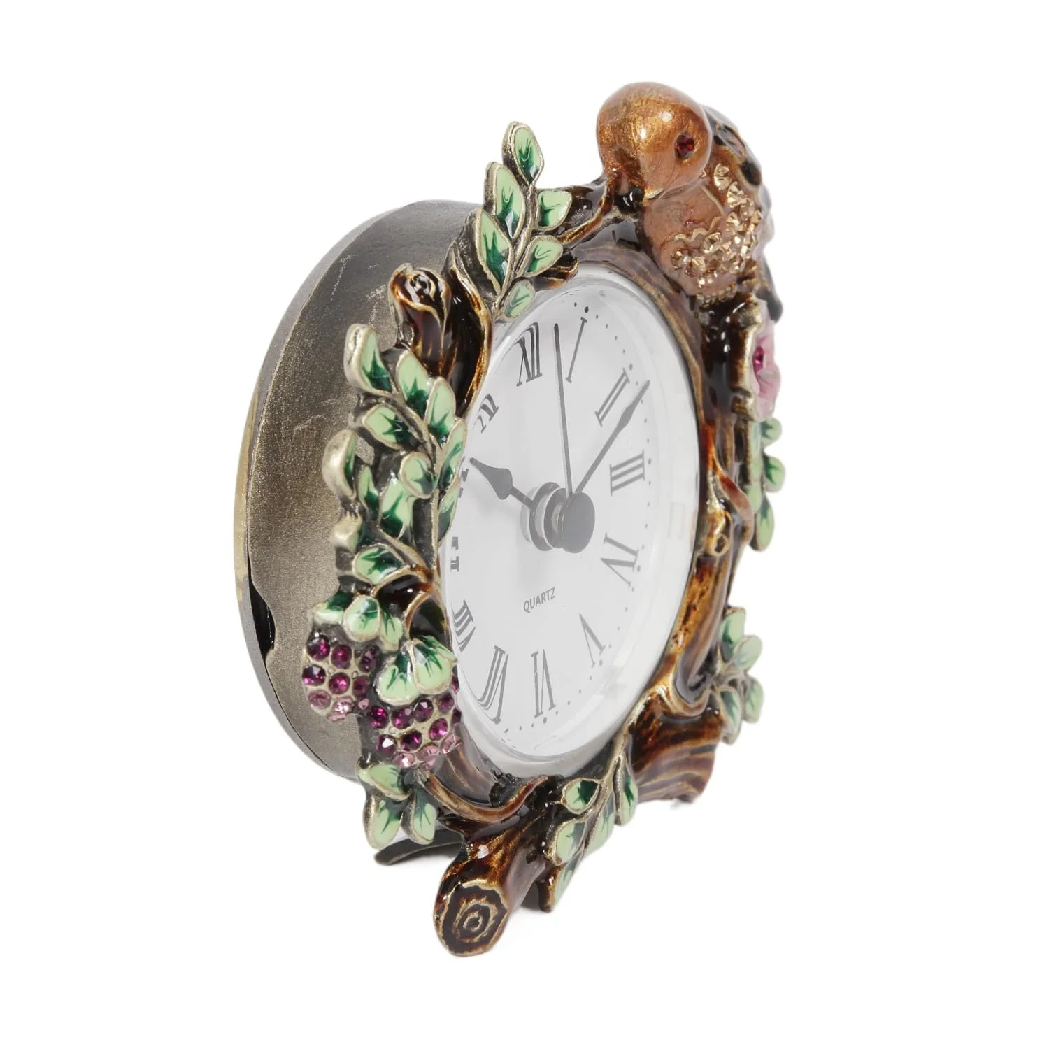 Настольные часы thewense Цветочные Декоративные Античное золото, фото №3