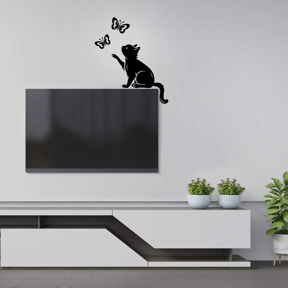 Наклейки на стіну Cat Butterfly Vinyl 290 x 340 мм, фото №4
