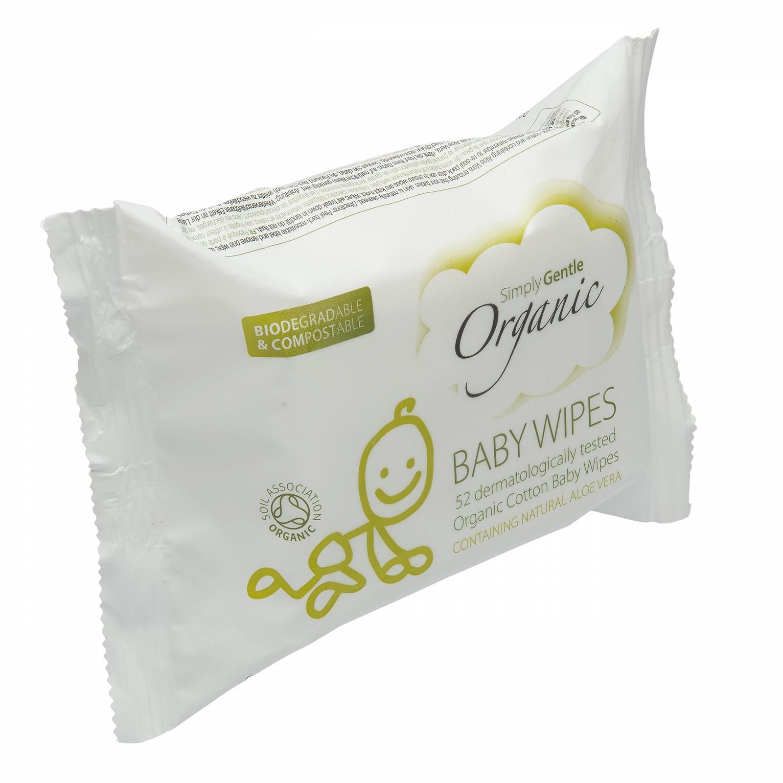 Дитячі серветки Simply Gentle Organic 52 шт., фото №2