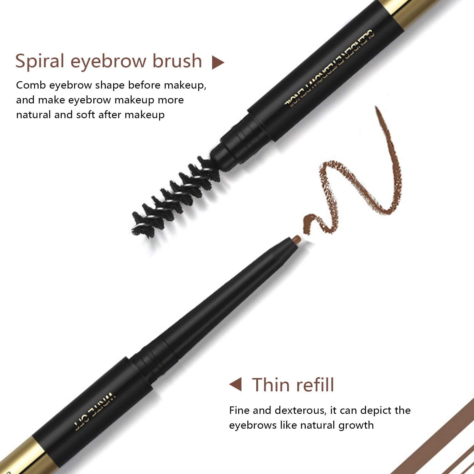 Олівець для бороди з автоматичним обертанням для брів Natural Eyebrow Pencil C, фото №2