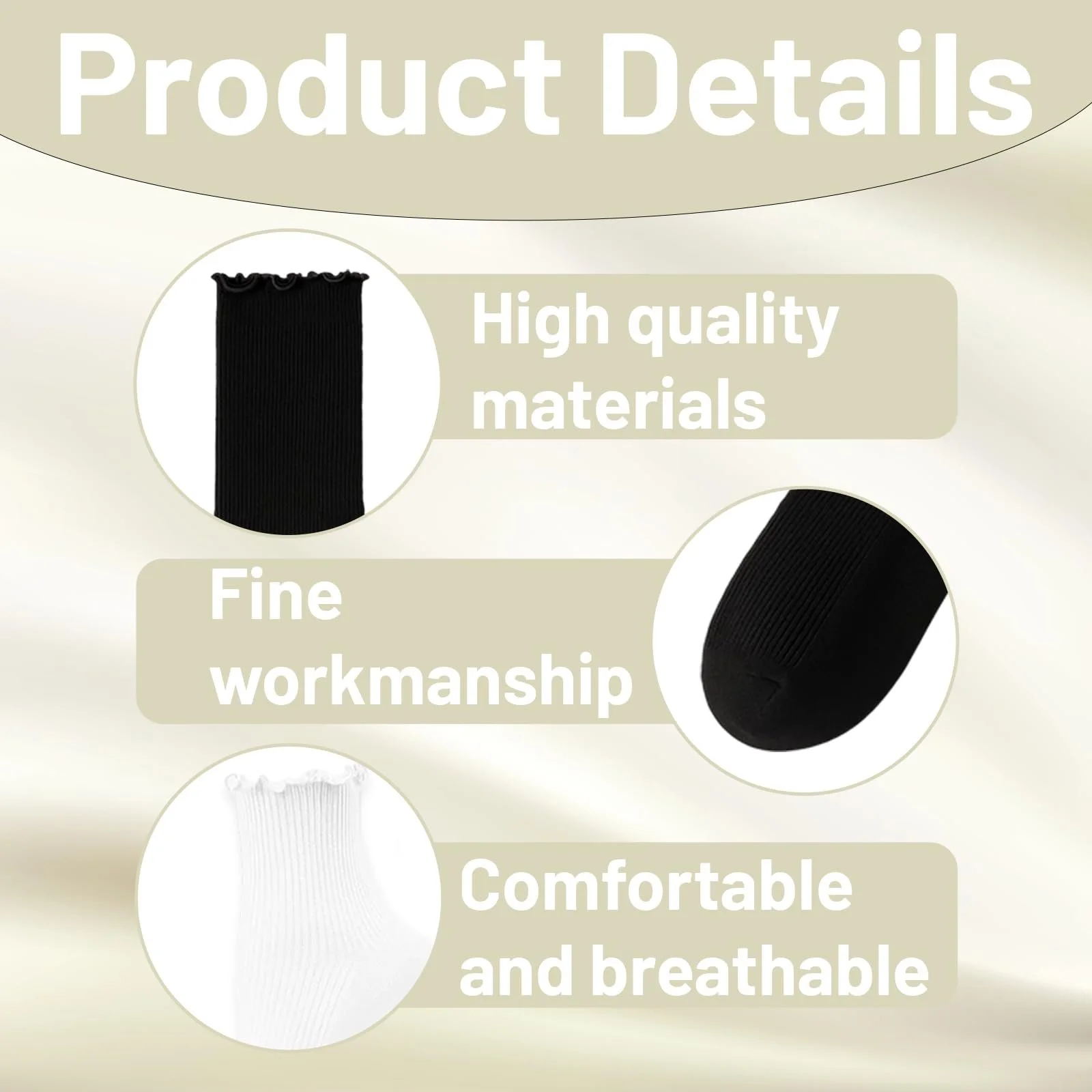 Шкарпетки з рюшами 8 пар, Жіночі бавовняні, фото №3