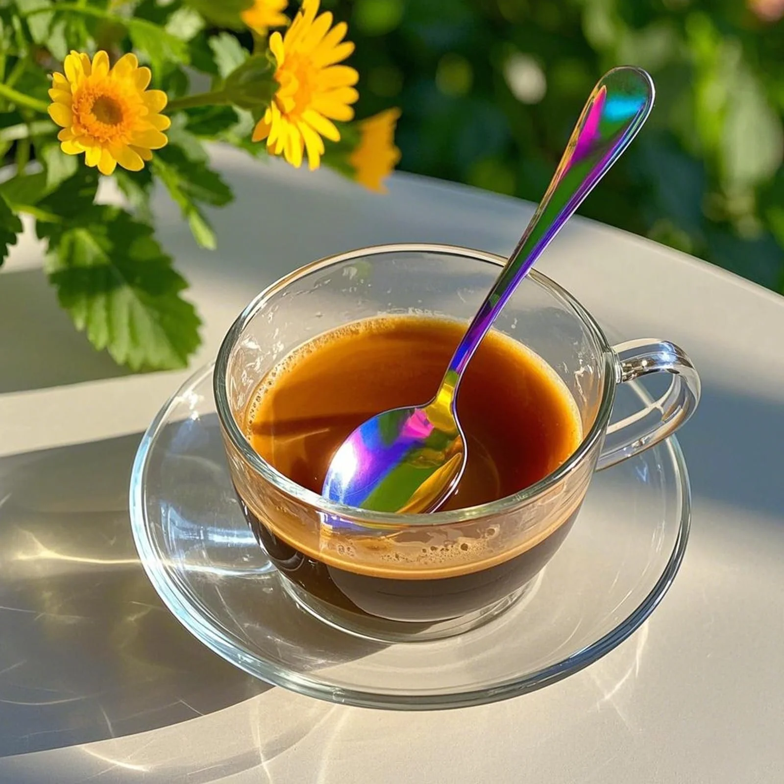 Ложка чайная Rainbow, 135 см, нержавеющая сталь, с цветным титановым покрытием 25 шт в упаковке, фото №7