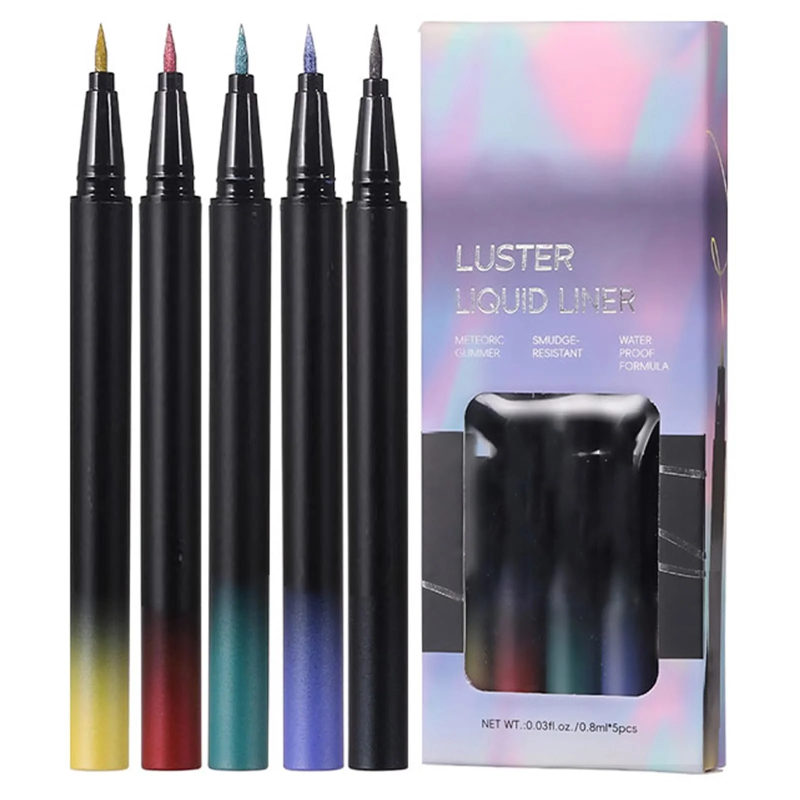 Набір рідких підводок для очей з блискітками водостійка, фото №1