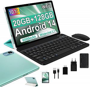 Планшет 10.1" Fezawio F11 (6+14)/128Gb 8 ядер Android 14 6000 mAh Бірюзовий  - Фото 1