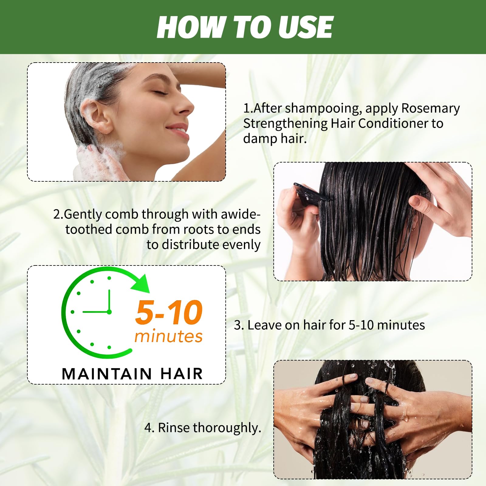 Шампунь Rosemary Hair Growth Oil Suitable for Care of the Scalp and Improving Hair Growth (100 мл), фото №6