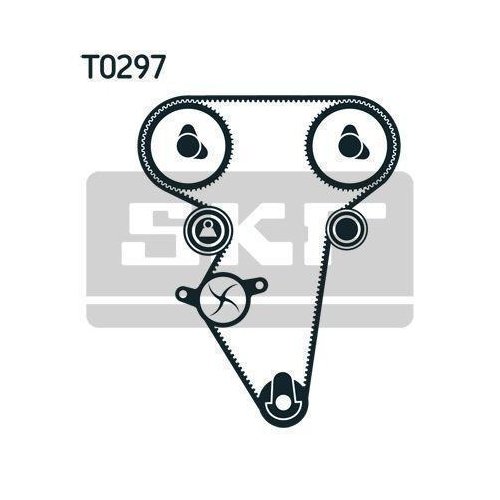 Водяной насос + комплект ремня ГРМ SKF VKMC 90402 для CHEVROLET DAEWOO BUICK (SGM), фото №2