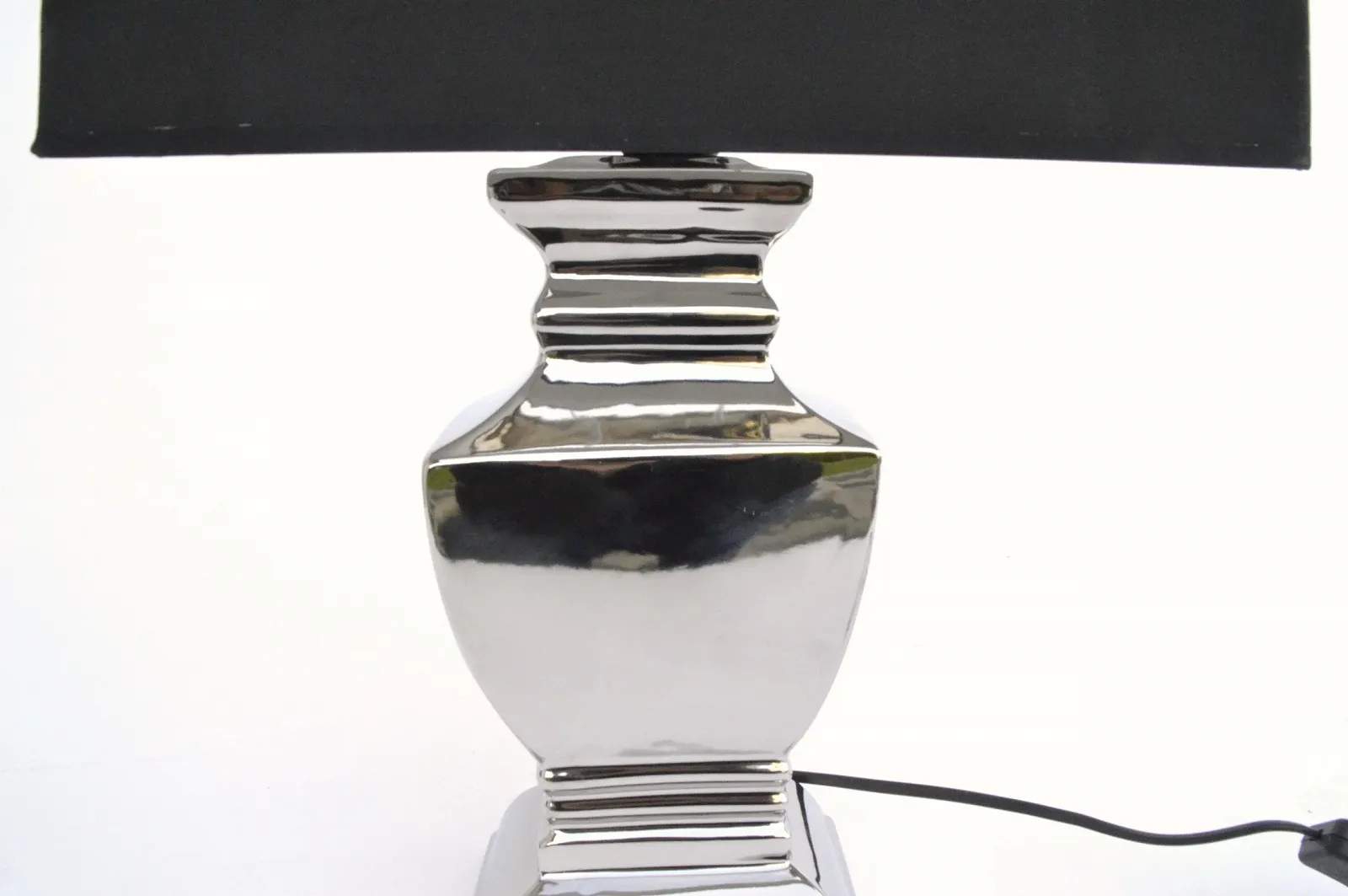 Настільна лампа Shabby Chic Rectangular Silver/Black, фото №3