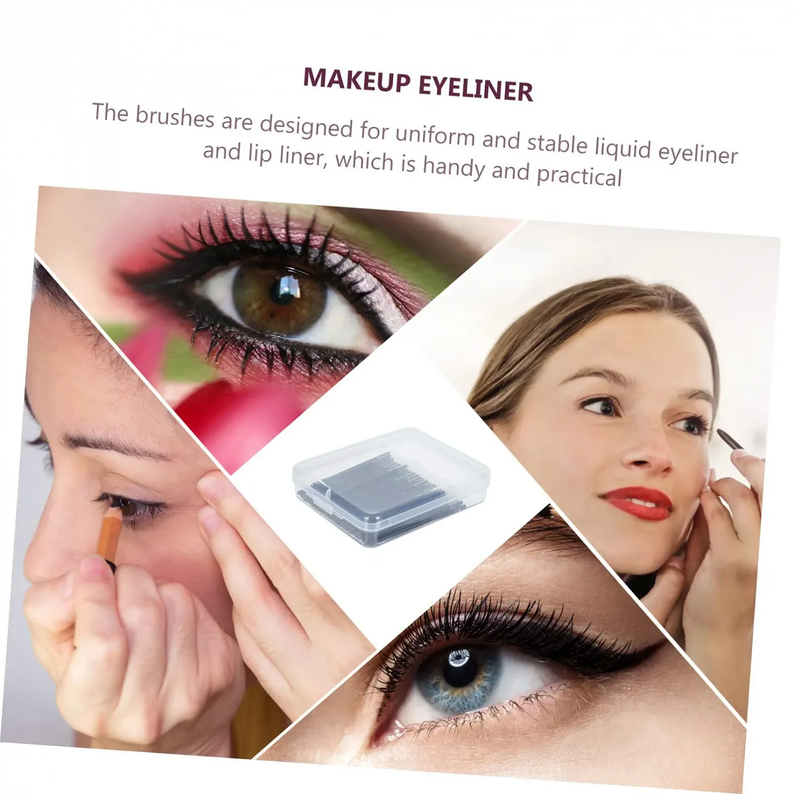 Кисти для подводки Ipetboom 50 штук, аппликаторы, фото №3