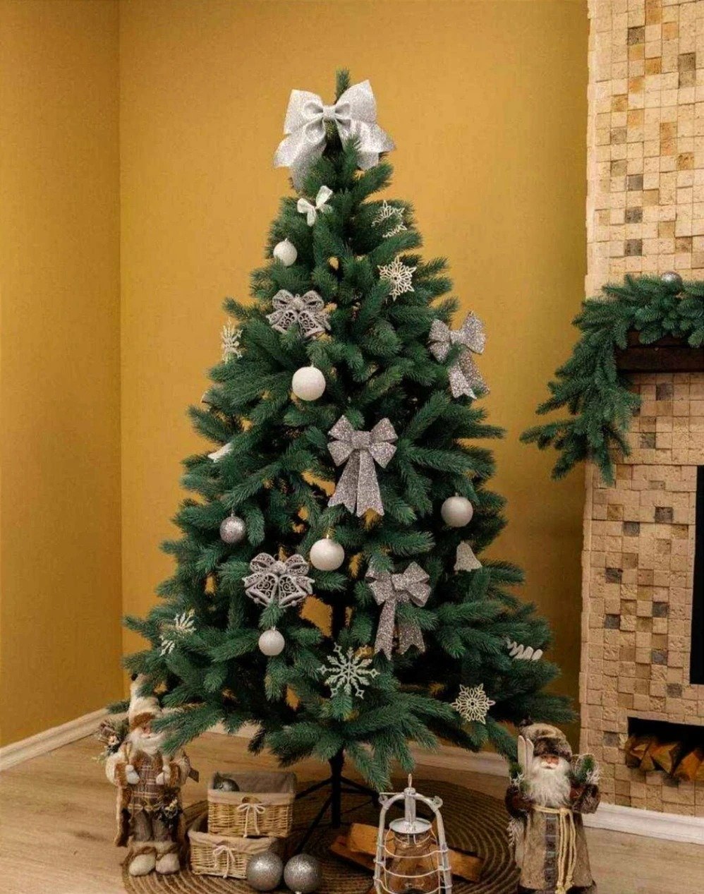 🎄 Ялинка штучна "Буковельська Зелена Блакитна Засніжена V8" Ялинка лита, фото №5