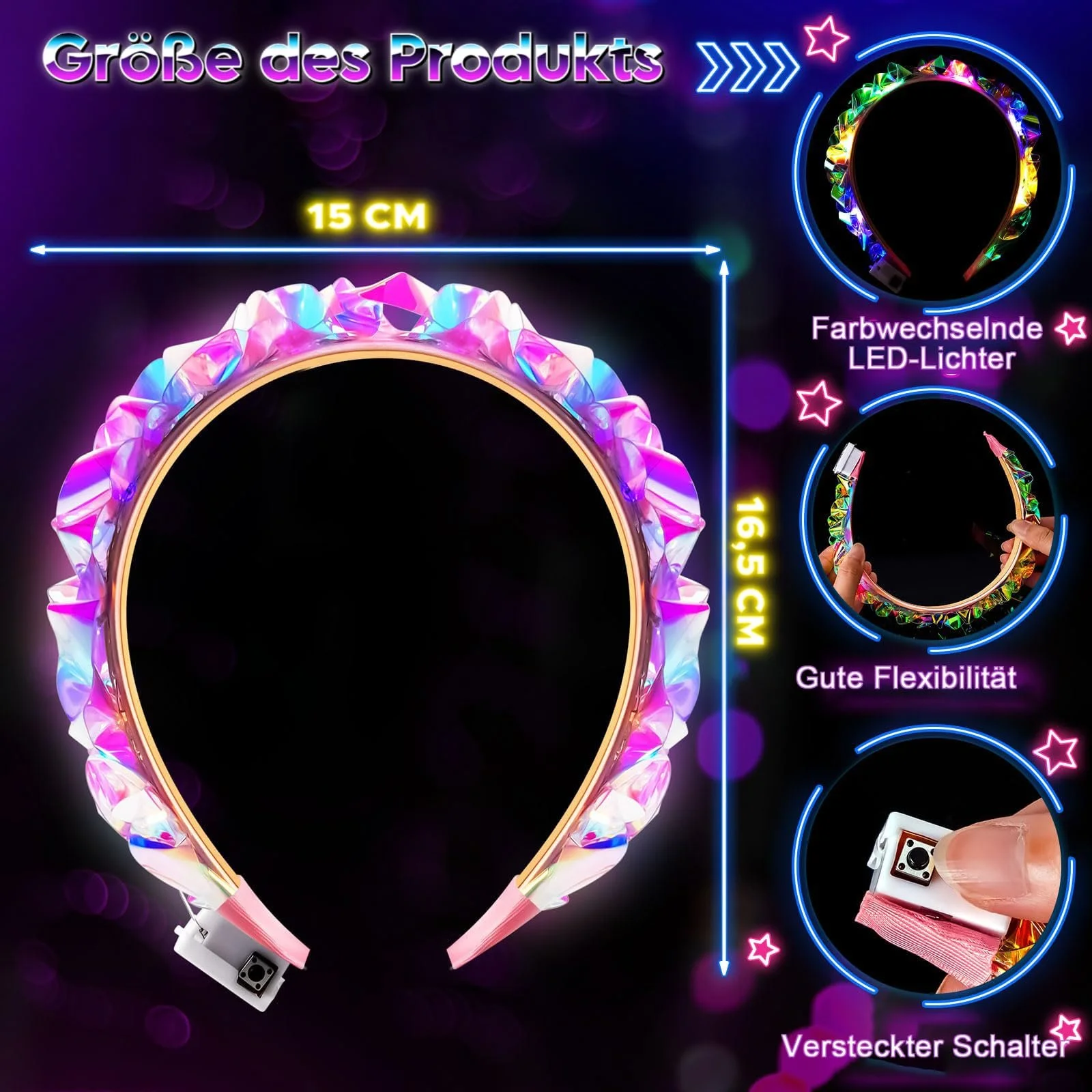 Світлодіодна Обруч на голову Classic M, фото №3