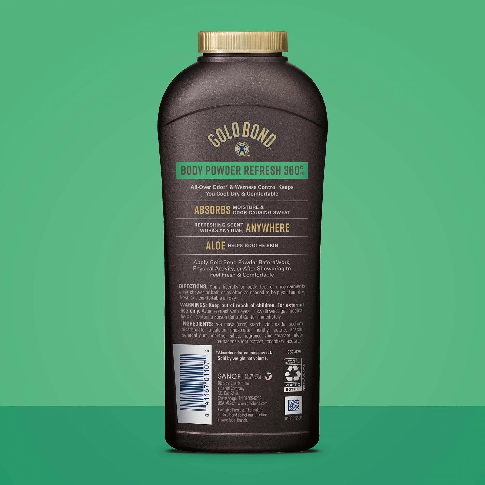 Пудра для тела Gold Bond Men's Essentials Без талька Refresh 360 283 г, фото №3 Пудра для тела Gold Bond Men's Essentials Без талька Refresh 360 283 г, фото №3
