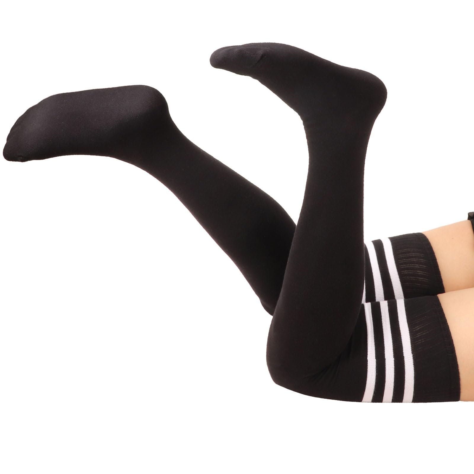 Носки DRESHOW Очень длинные носки выше колена, полосатые гольфы, фото №4