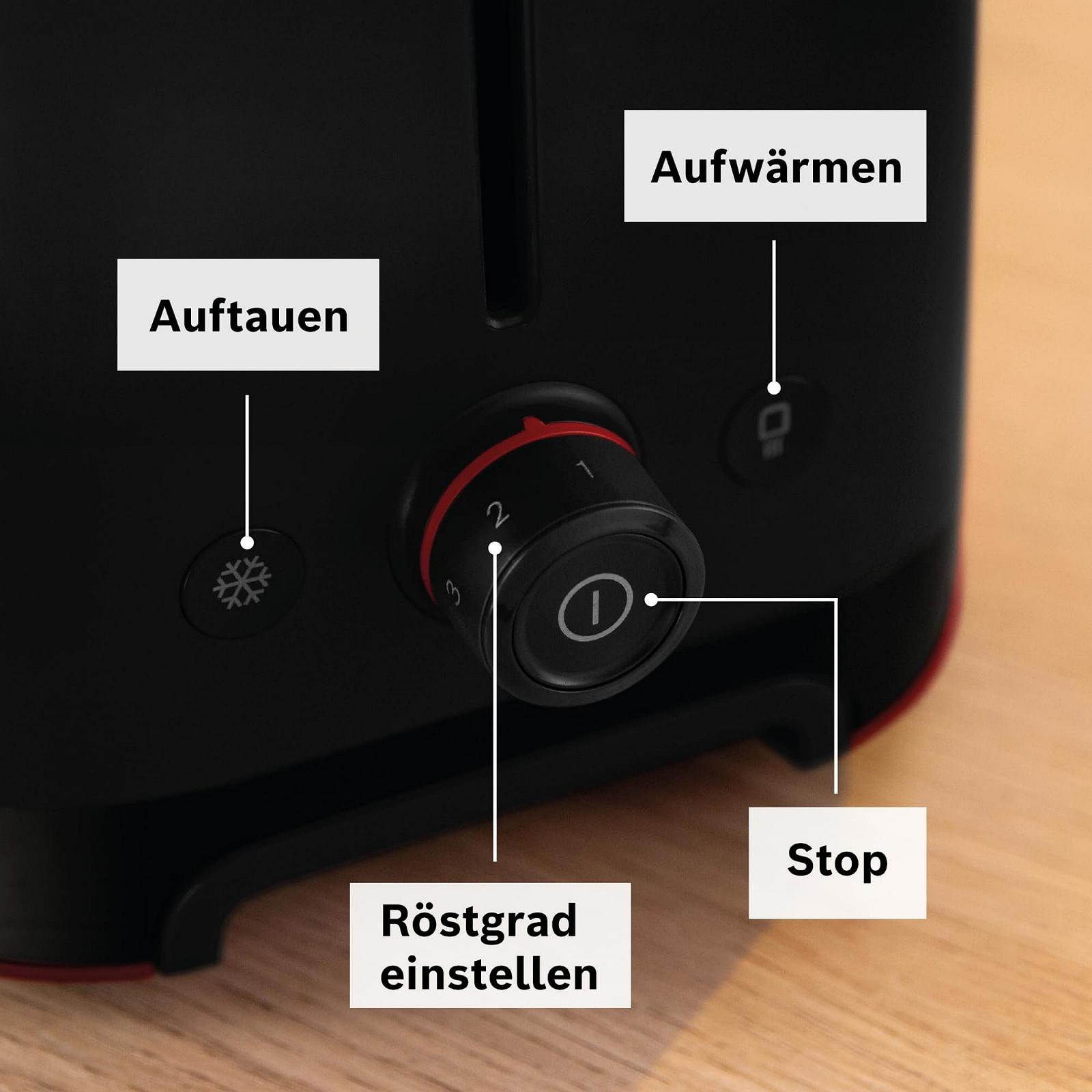 Компактний тостер Bosch MyMoment TAT3M123 / 800 Вт / Чорний, фото №6