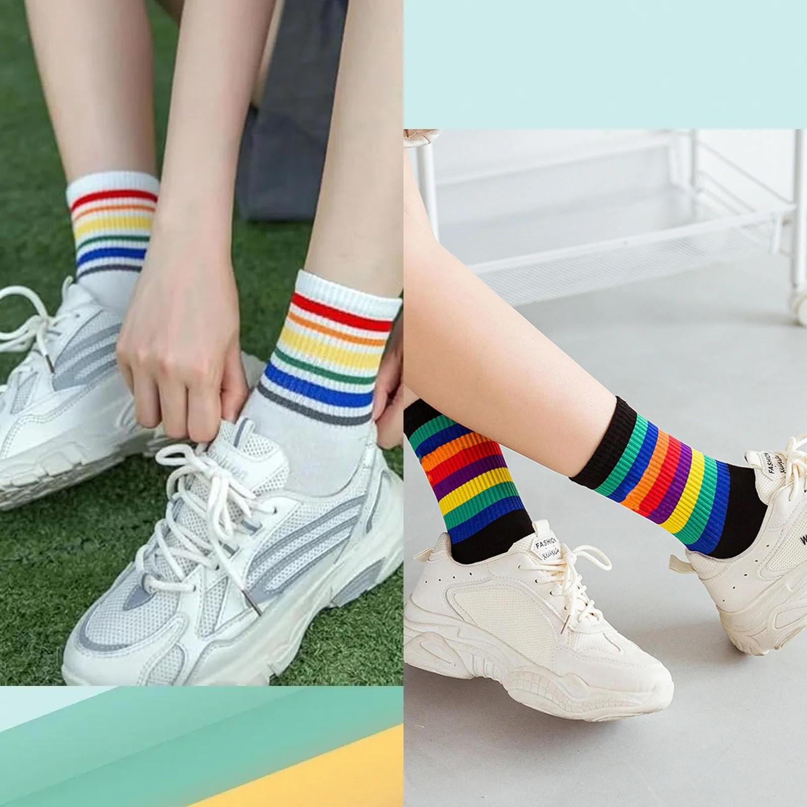 Шкарпетки Райдужні 6 пар, One Size, фото №5 Шкарпетки Райдужні 6 пар, One Size, фото №5