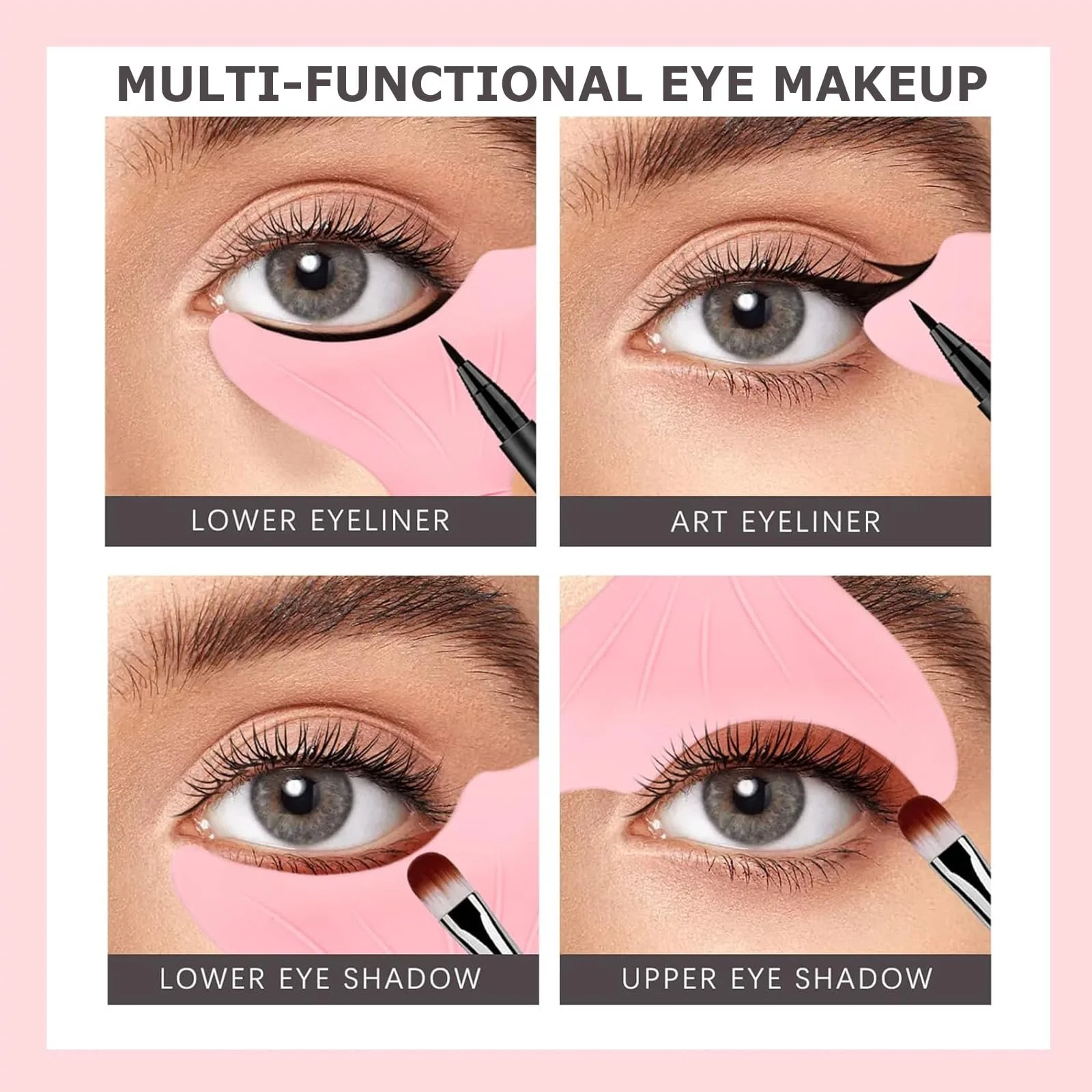 Трафарет підводка для очей силіконовий рожевий, фото №6