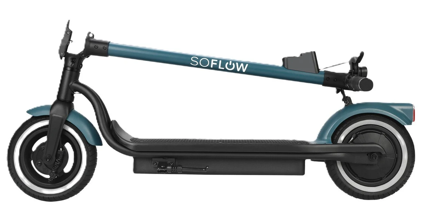 Электросамокат SOFLOW SO2 AIR MAX / до 80 км запас хода / 500 Вт / 10" колеса / 120 кг нагрузка / 22 км/ч / Бирюзовый, фото №5