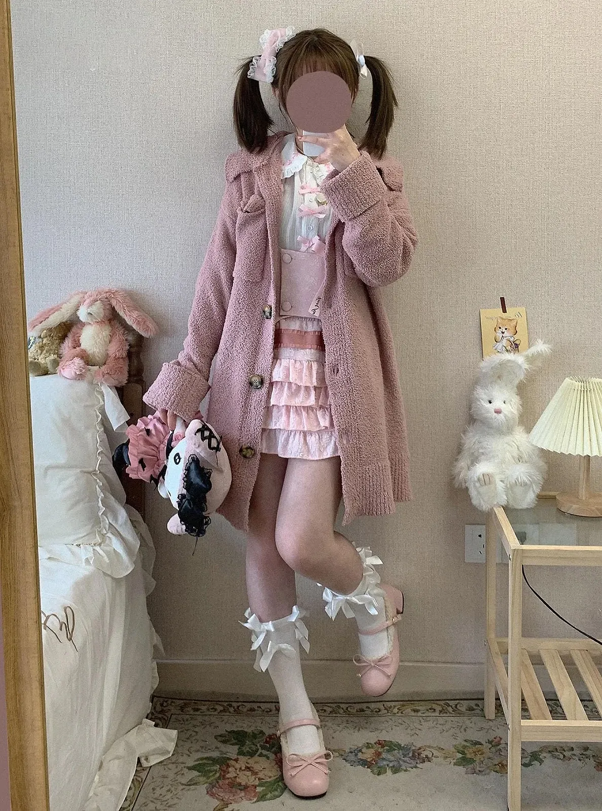 Міні-спідниця Lolita OATSBAS з еластичною талією для жінок та дівчат, плісирована Y2K багатошарова, фото №2