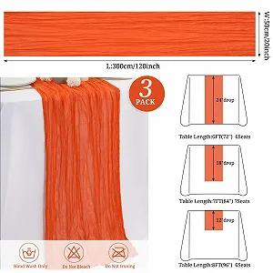 Купити Ранер Cheesecloth Boho 55 x 300 см Помаранчева (набір з 3 шт) - Фото 1 Ранер Cheesecloth Boho 55 x 300 см Помаранчева (набір з 3 шт) - Фото 1