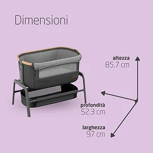 Дитяча колиска Maxi-Cosi Iora / 0-6 місяців / Макс. 9 кг / Регульована висота / Essential Graphite synthetic.ua - Фото 1