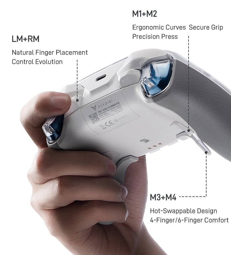 Геймпад FlyDigi APEX 5 White + док-станция (Android/Windows/Nintendo Switch/VR/iOS), фото №10
