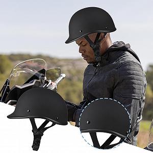 Шлем Proypiax Safety мотоциклетный, городской, дышащий, легкий, защитный для женщин и взрослых, черный матовый synthetic.ua - Фото 1