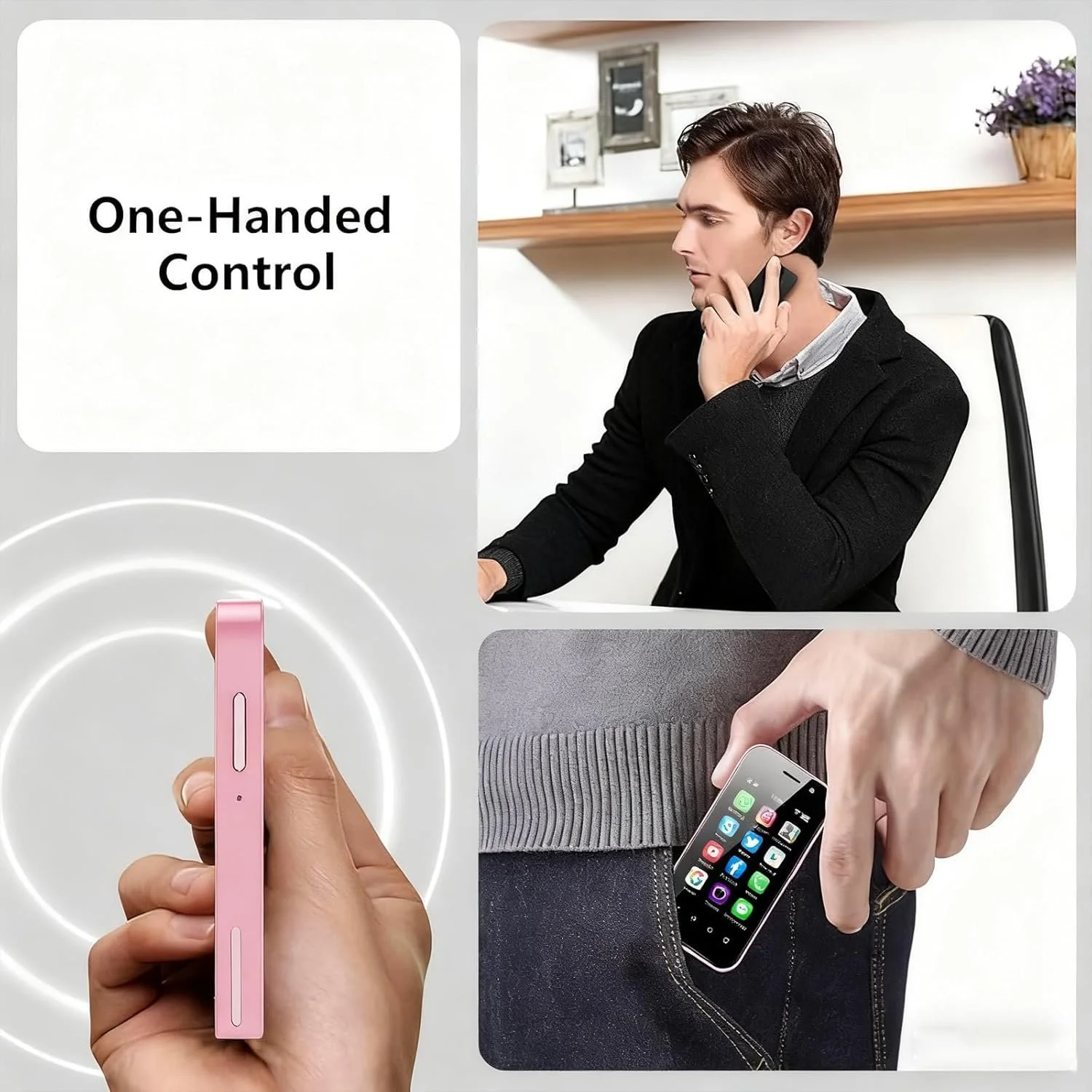 Смартфон Mini 3.0" 4G Dual SIM Pink, фото №2