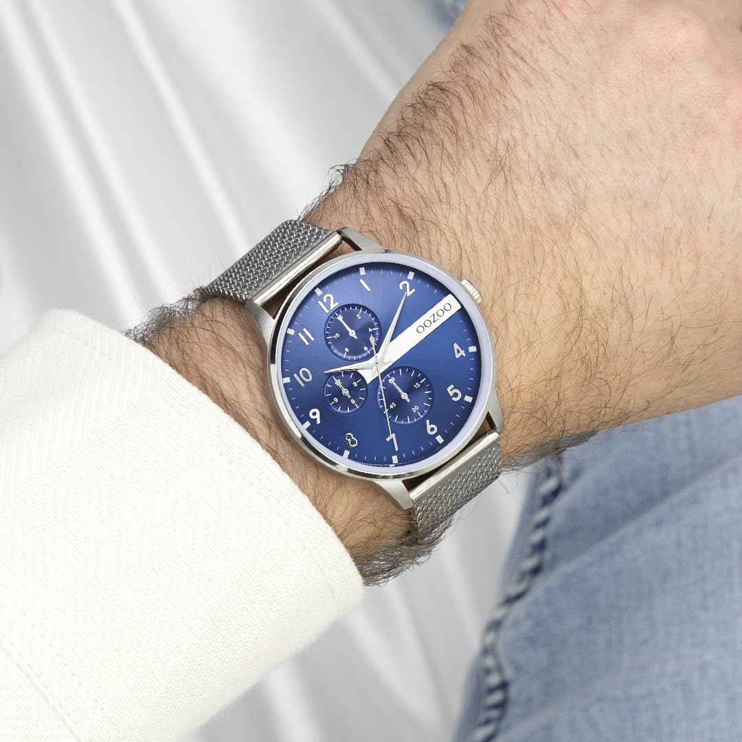 Часы Oozoo Timepieces Мужские Кожаный ремешок Аналоговые 45 мм Круглый, фото №3