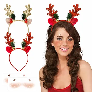 Обруч Різдвяний, Набір з 2 Різдвяних прикрас для голови - Фото 1