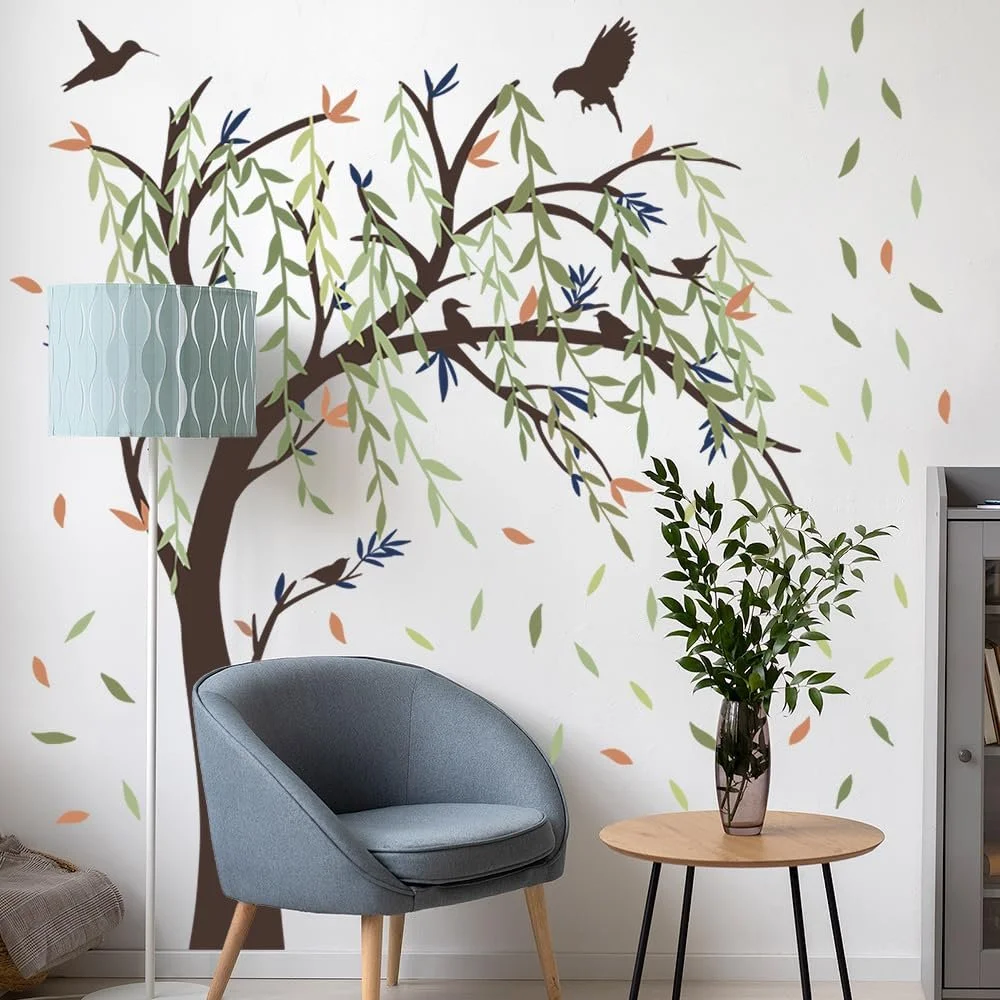 Настільна наклейка milaosk Дерево та птах абстракція ПВХ 127 x 142 см, фото №6