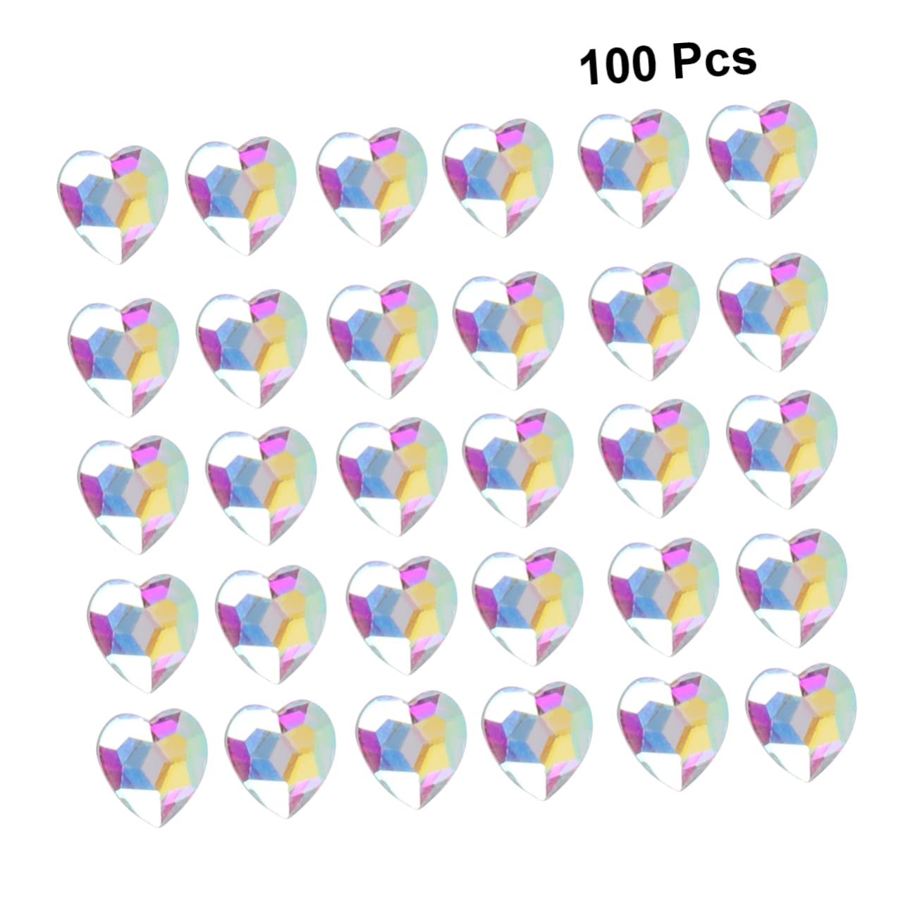 Стрази для нігтів Healeved Прикраса Серце 100 шт, фото №2