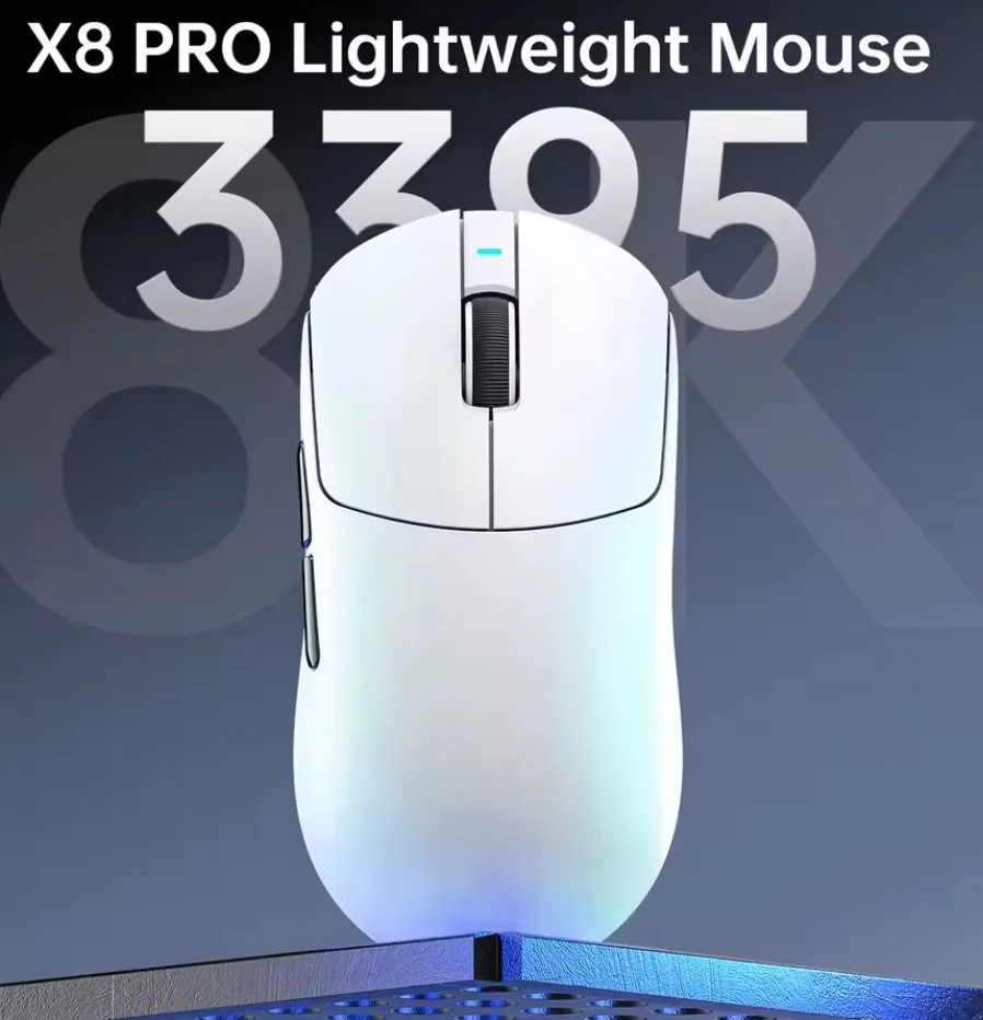 Мышка Attack Shark X8Pro White PAW3395Pro 40000DPI 700IPS 60G 8000Hz, фото №7 Мышка Attack Shark X8Pro White PAW3395Pro 40000DPI 700IPS 60G 8000Hz, фото №7