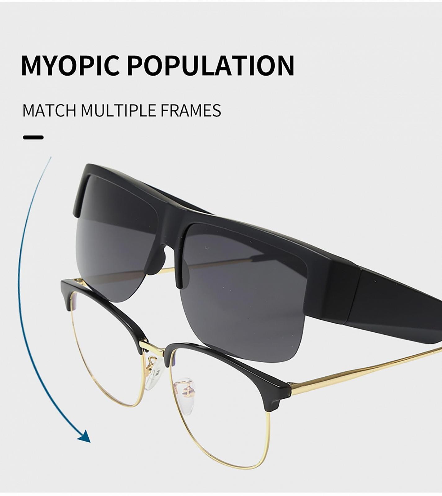 Поляризовані сонцезахисні окуляри Retro Wear Over YAMEIZE для чоловіків та жінок, фото №7 Поляризовані сонцезахисні окуляри Retro Wear Over YAMEIZE для чоловіків та жінок, фото №7