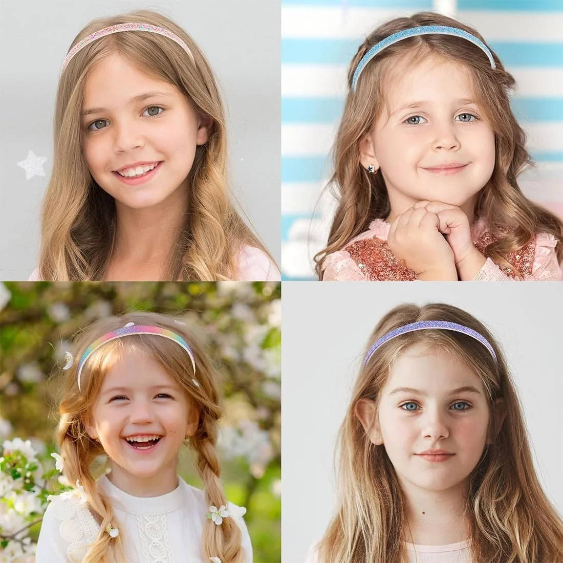 Набір з 5 блискучих обручів для волосся, фото №6