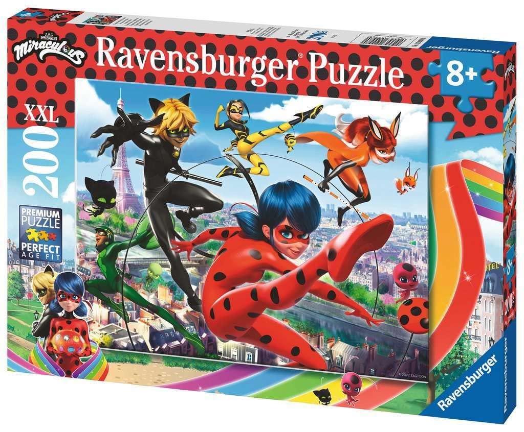 Дитячий пазл Ravensburger Miraculous 12998 Superhero Power 200 деталей XXL від 8 років, фото №1