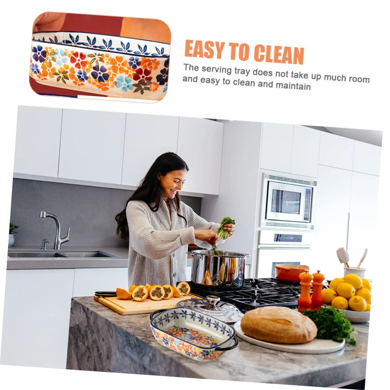 Форма для запікання Luxshiny керамічна з двома ручками жаростійка, фото №8