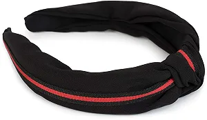 Обруч styleBREAKER Жіночий З Вузлами та Декоративними Смужками Ретро Стиль 04026018 Чорний synthetic.ua - Фото 1