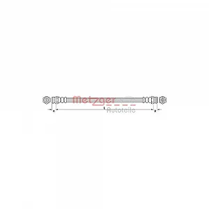 Гальмівний шланг METZGER 4110877 для MAZDA, задня вісь зліва, задня вісь справа - Фото 1