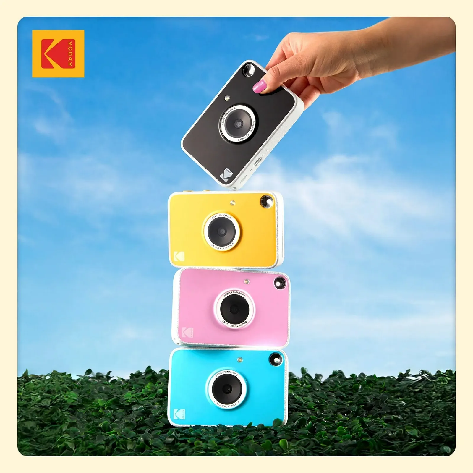 Цифровая камера мгновенной печати Kodak Printomatic+ 10MP RGB LED с чехлом и 20 листами бумаги Zinc Желтая, фото №6