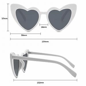 Вінтажні сонцезахисні окуляри (2 шт. в упаковці) Mikiuly Ретро Серцеподібні UV400 synthetic.ua - Фото 1