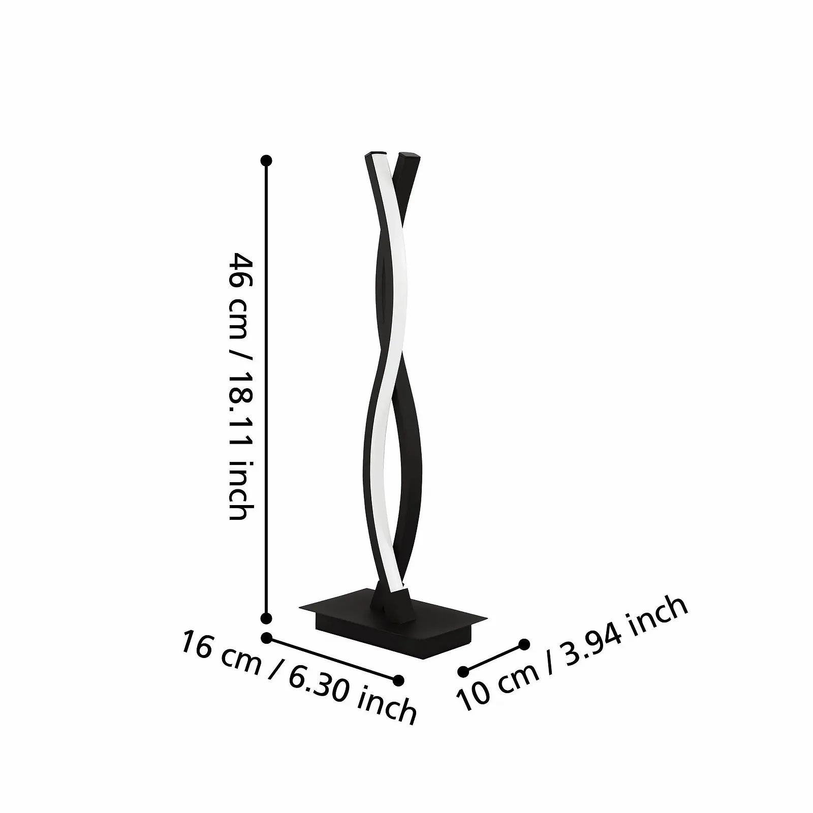 Настільна лампа EGLO Lasana 3 LED сталь алюміній чорно-біла, фото №7