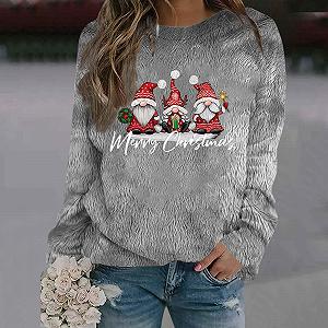 Рождественский джемпер Женский рождественский джемпер Элегантный вязаный джемпер Рождественская вечеринка Длинный рукав Рождественский принт Пуловер Свитшот Смешной рождественский костюм Рождественское платье Свитер synthetic.ua - Фото 1